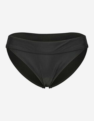 Slip de bikini - Ceinture &eacute;lastique - Noir