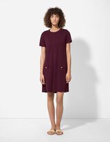 Abito - Tasche applicate - lilla scuro