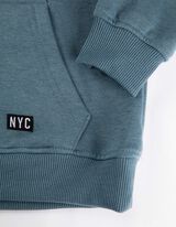 Sweatshirt és nadrág szett - Feliratos nyomott minta - kék