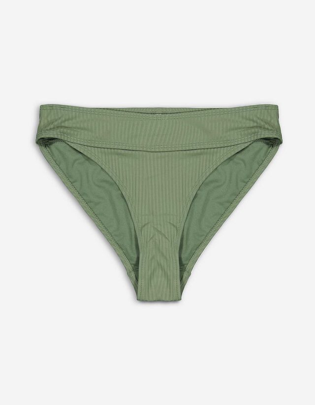 Bikini slip - Structură cu nervuri - Verde