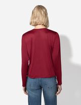 Langarmshirt - Slim Fit - dunkelrot