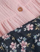 Set aus Kleid und Leggings - Musselin - rosa