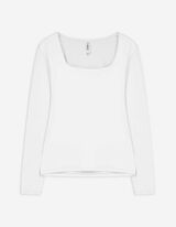 Maglia a manica lunga - Slim Fit - bianco