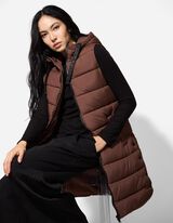 Vestă matlasată - Tiv reglabil - Maro inchis