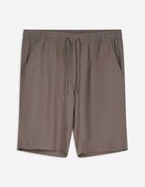 Shorts - Leinen-Mix - dunkelgrün