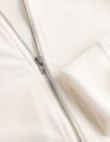 Sweatvest - Fluweel - Off-White