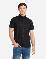 Camicia - Misto lino - nero