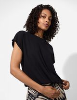 A-vonal&uacute; szoknya - Elsz&oacute;rt mint&aacute;s - fekete