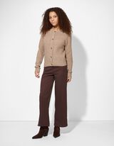 Broek - Zacht materiaal - Donkerbruin