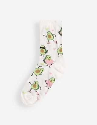 Socken - Allover-Muster - Off-White