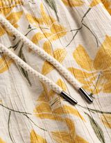 Shorts - Florales Muster - Gelb