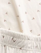 Pyjama Set aus Shirt und Shorts - Off-White