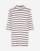 T-shirt - Opstaande kraag - wit