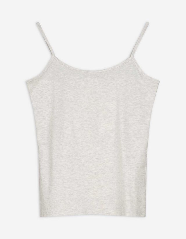 Top sans manches - Bretelles spaghetti - Gris clair