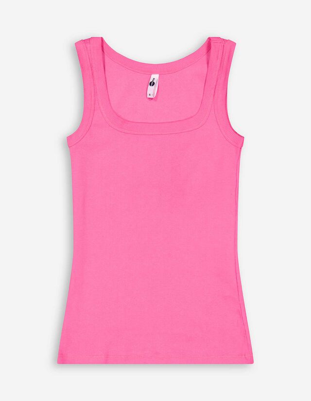 Top - Rippenstruktur - pink