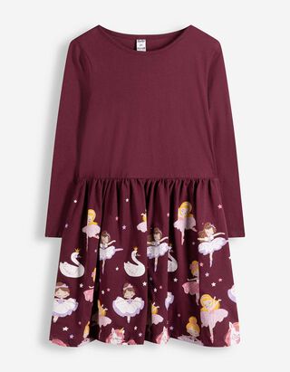 Jurk - Print - Donkerrood