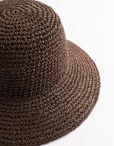 Strohhut - dunkelbraun