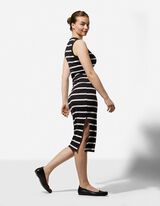 Midikleid - Seitenschlitz - schwarz