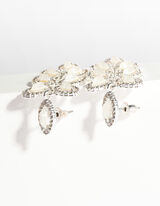 fülbevaló - Strasszkövek - ezust