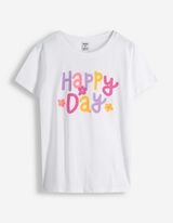 T-shirt - Voorkantprint - wit