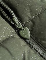 Prošívaný kabát - Jednobarevné - zelena