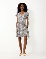 Rochie - Imprimeu allover - Kaki