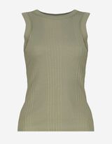 Top a canotta - Percentuale di tessuto elasticizzato - verde chiaro