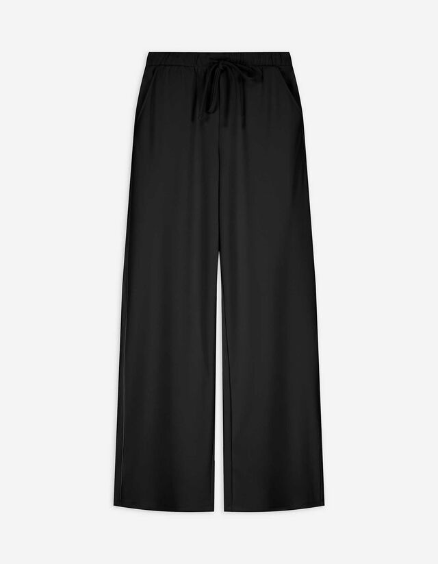 Pantaloni - Wide Fit - Negru