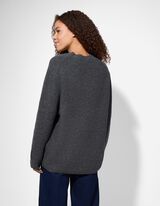 sweter - Oversized Fit - ciemny szary