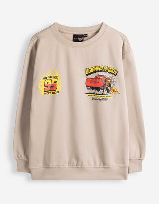 Sweatshirt - Cars - Beige
