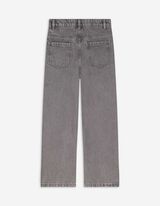 Jeans - Paillettenbesatz - grau