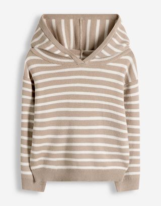 Felpa con cappuccio - Maglia fine - beige