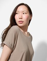 T-Shirt - Viskose-Mix - beige