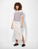 Gonna a maglia - Lunghezza al polpaccio - bianco