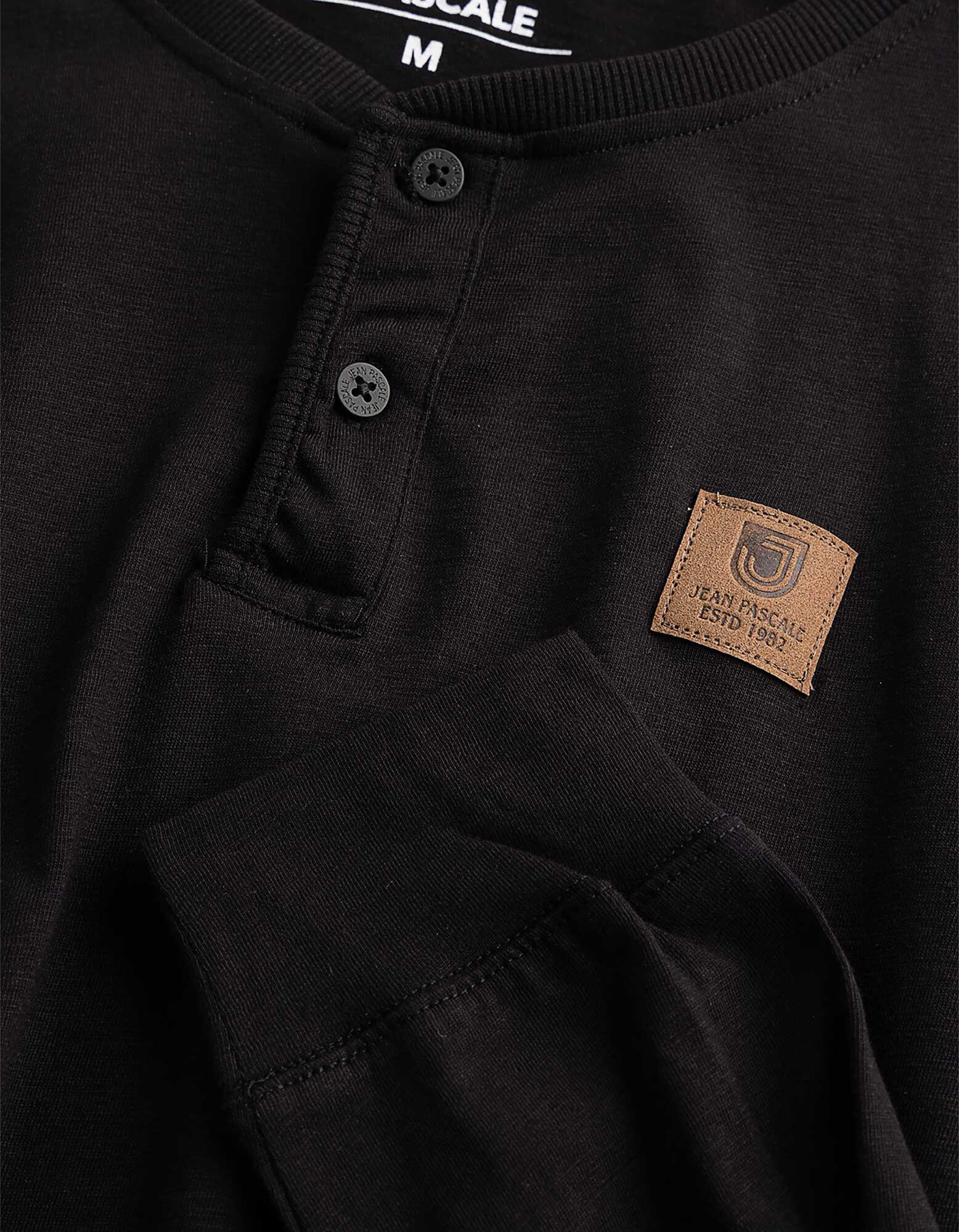 Langarmshirt - Aufn&auml;her - Schwarz