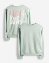 Sweatshirt - R&uuml;ckenprint - gr&uuml;n