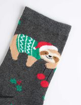 Sokken - Kerst - grijs