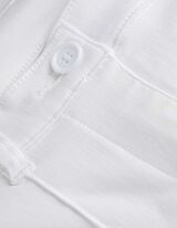 Hose - Bundfalte - wei&szlig;