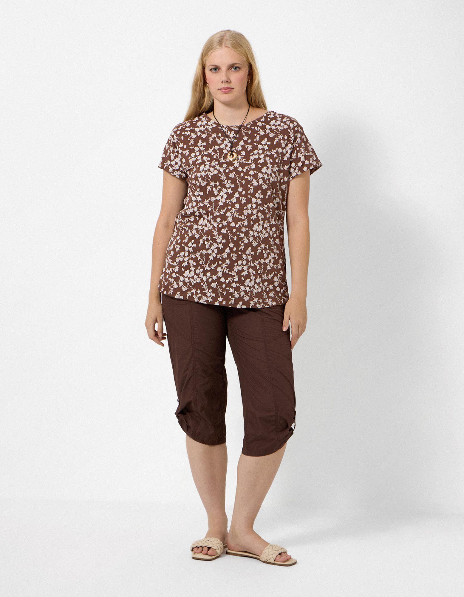 Tricou - Imprimeu allover - Maro
