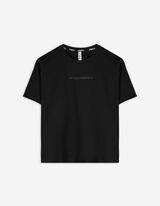 T-shirt - 3D-applicatie - zwart