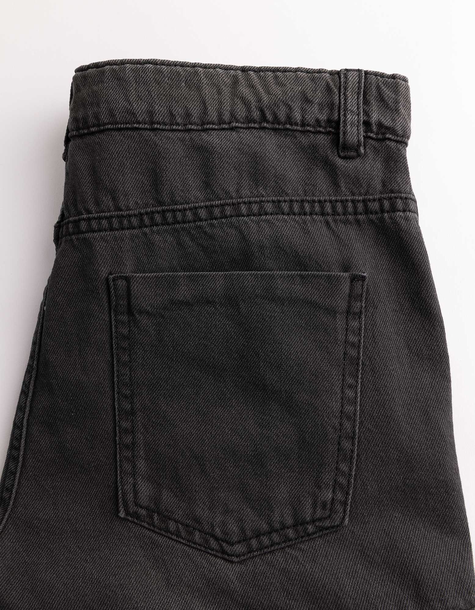 Cargoshorts - black denim - schwarz