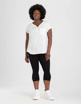 Leggings - Elastischer Bund - schwarz