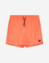 Short de bain - Unicolore - Rouge clair