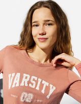 Langarmshirt - Frontprint - orange