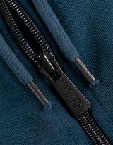 rozpinana bluza - kaptur z troczkiem - turkusowy