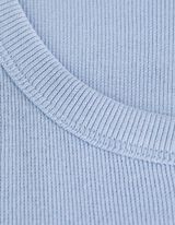 Top - Geribde structuur - lichtblauw