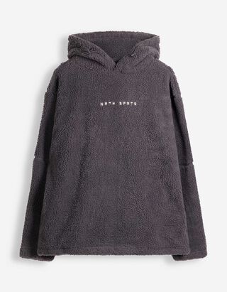 Sweat-shirt - Peluche - gris fonc&eacute;