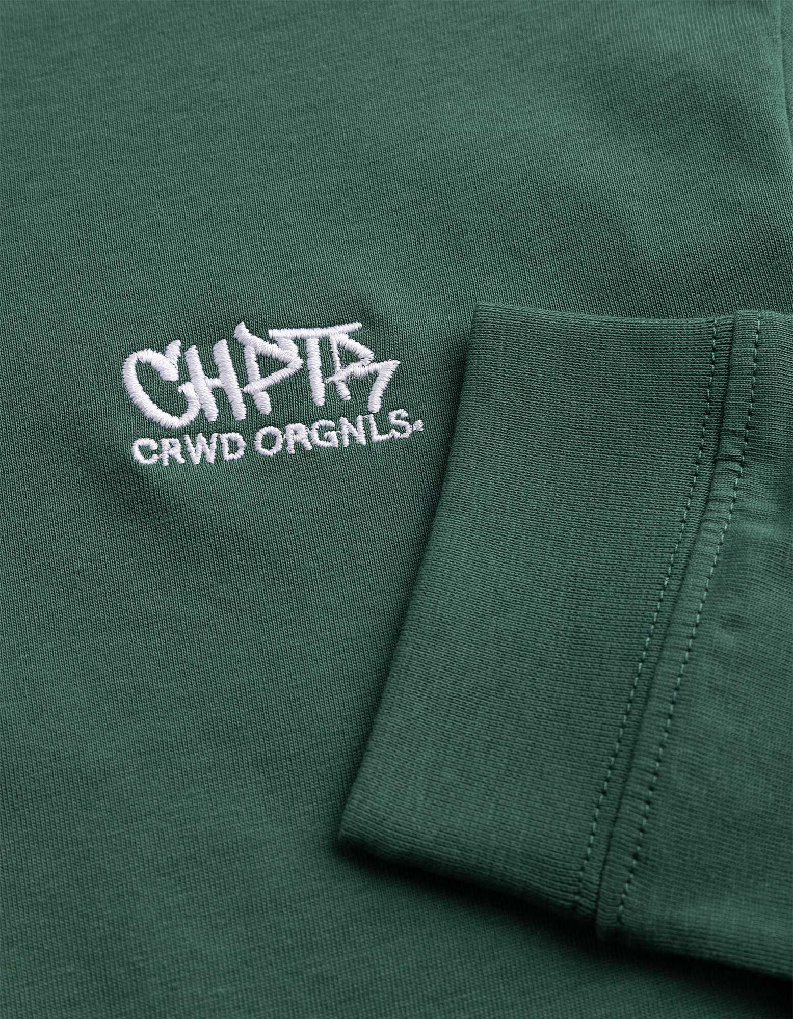 T-shirt &agrave; manches longues - Coupe oversize - Vert