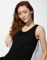 Top en tricot - Viscose mélangée - Noir