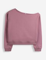 Sweatshirt - Off-the-shoulder - Lichtpaars